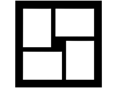 Pasparta s viacerými výrezmi