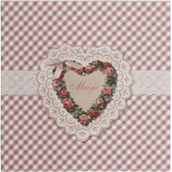 Clayre & Eef Glückwunschkarte Geburt 13,5x13,5 cm niederländisch