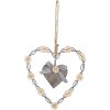 Clayre & Eef Anhänger Herz mit Knöpfen 13x13 cm