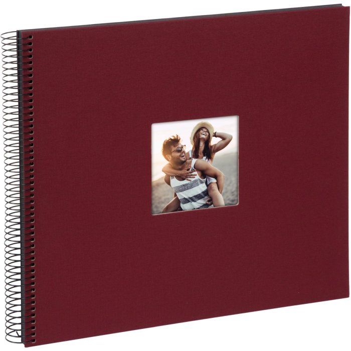 Goldbuch Spiralalbum Bella Vista bordeaux 35x30 cm 40 schwarze Seiten