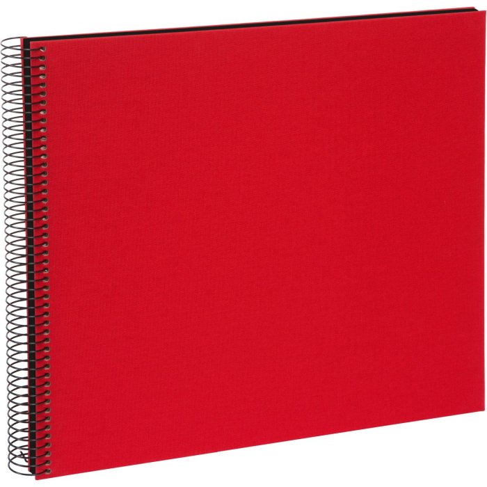 Goldbuch Spiralalbum Bella Vista rot 35x30 cm 40 schwarze Seiten Leineneinband