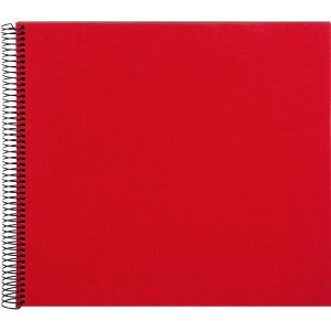 Goldbuch Spiralalbum Bella Vista rot 35x30 cm 40 schwarze Seiten Leineneinband