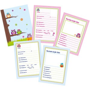 Goldbuch Freundebuch Eule 15x21 cm 72 illustrierte Seiten