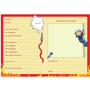 Goldbuch Freundebuch Kindergarten Frido Firefighter 15x21 cm 72 Seiten