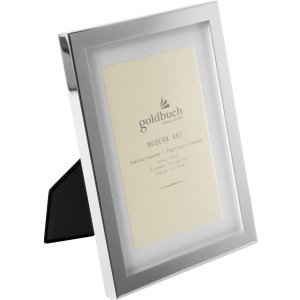 Goldbuch Metall-Portraitrahmen Modern Art silber 13x18 cm mit Passepartout