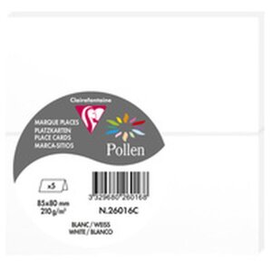 Clairefontaine 5 Tischaufsteller Pollen 85x80 mm weiß
