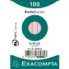 Exacompta Karteikarten A8 rosa liniert 100 Stück 205 g/m² stabil