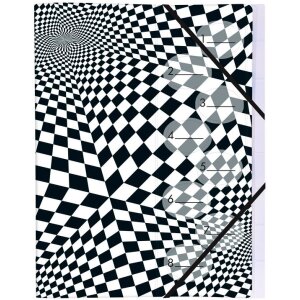 Exacompta Ordnungsmappe PP 3 Klappen 8 teilig Holographyk...