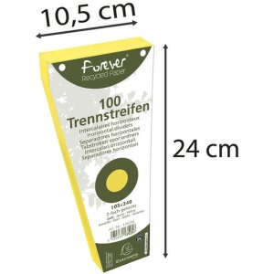 Packung mit 100 Trennstreifen gelocht trapezförmig...