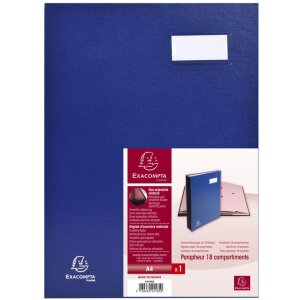 Exacompta Unterschriftenmappe 24185E 18 Fächer blau