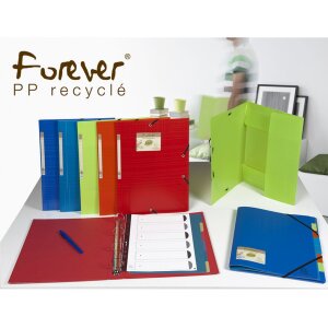 Exacompta 2706E Register DIN A4 6 Taben farbig Recycling-Polypropylen