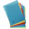Exacompta 2706E Register DIN A4 6 Taben farbig Recycling-Polypropylen
