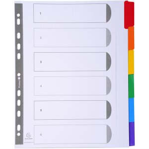 Register DIN A4 mit 6 Taben