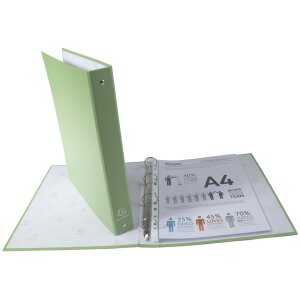 Exacompta Ringbuch PP A4 4-Ringe 30mm Zitrusgrün