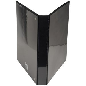 Ringbuch aus festem PP 2,3mm mit 4 Ringen 25mm in D-Form 47mm Rücken, 3 Außen- und 2 Innenhüllen, Krea Cover, DIN A4 Überbreite Schwarz