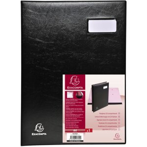 Exacompta Unterschriftenmappe 654765E 24 Fächer schwarz
