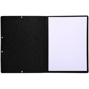 Exacompta Eckspannmappe Manila-Karton 355g DIN A4 Schwarz Nature Future