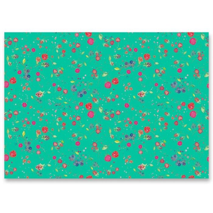 Goldbuch FRUITS grün Geschenkpapier 1 Bogen 50x70 cm