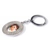 Erno Schlüsselanhänger Glamour Diamond oval mit Strasssteinchen Foto 2,5 x 2 cm
