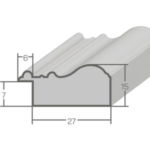 MendeFrames Bilderrahmen H450 Antik metall 20x40 cm Klarglas