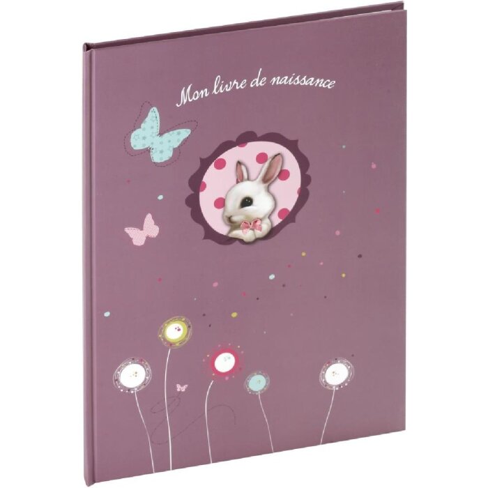 Panodia Foxy Babytagebuch lila Text französisch Format A4
