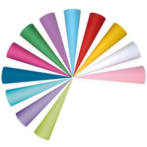 Schultüte Basteltüte Buntkarton 70 cm sortiert