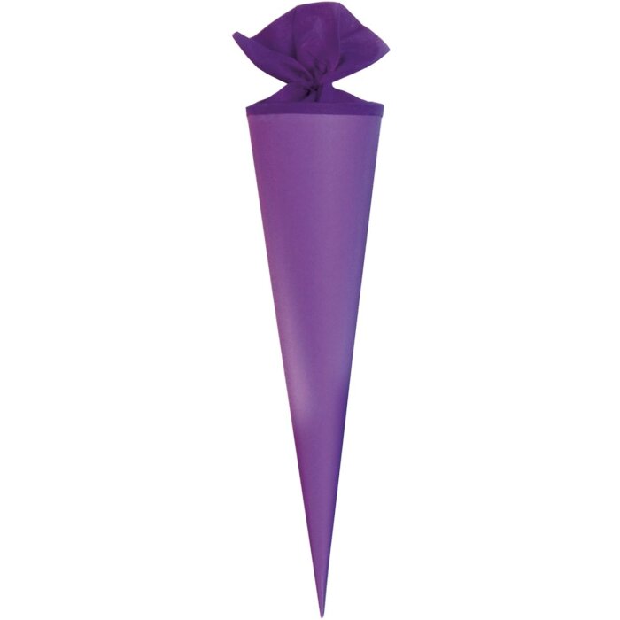 Goldbuch Schultüte 70 cm Flieder Buntkarton Filzverschluss zum Selbstgestalten