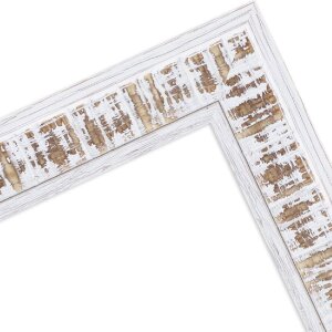 MendeFrames Bilderrahmen H630 Shabby-Chic 30x30 cm Museumsglas weiß