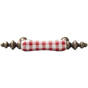 Clayre & Eef 62275 Möbelgriff Rot-weiß...