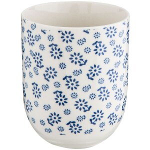 6x8 cm Keramik Becher blau