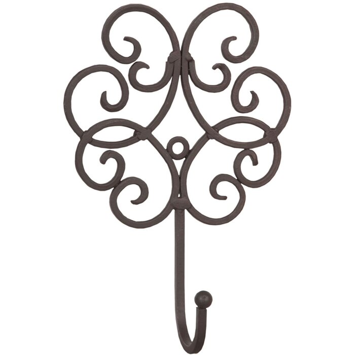 Clayre & Eef Wandhaken Ornament 13x19 cm braun