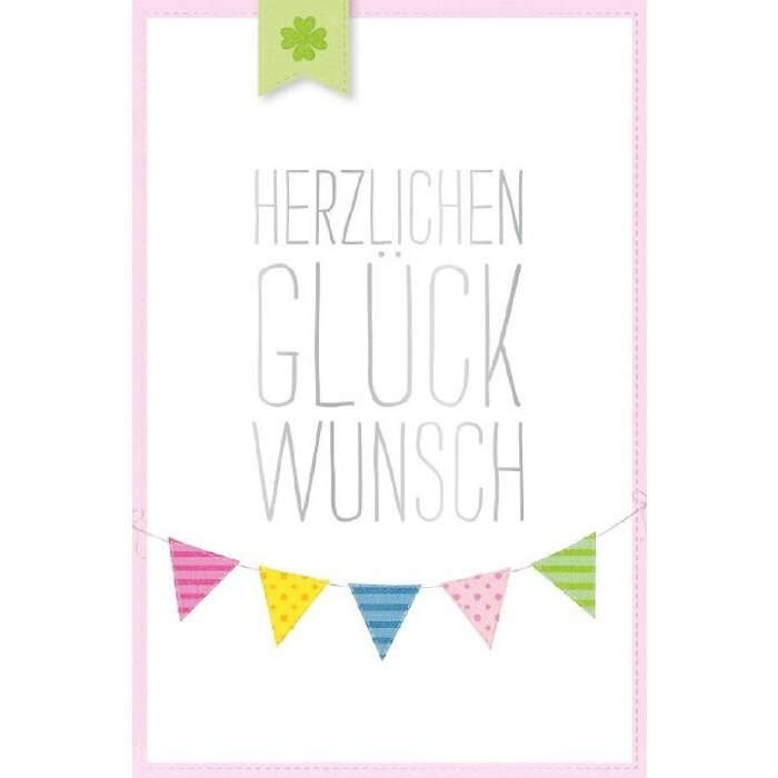 Artebene Glückwunsch Girlande Karte mit Umschlag für verschiedene Anlässe