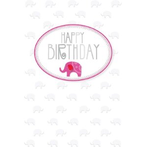 Artebene Karte Birthday Elefant in Farbe und...