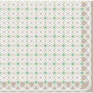 Artebene Servietten Kreismuster taupe 33x33 cm