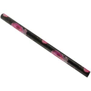 Goldbuch MIDNIGHT Geschenkpapier 50x70 cm pink Rosen auf schwarz