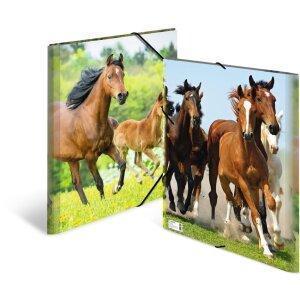 HERMA Postmappe A3 mit Gummizug Pferde