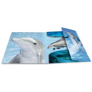 HERMA Postmappe A3 mit Gummizug Delfin, Delfin, A3
