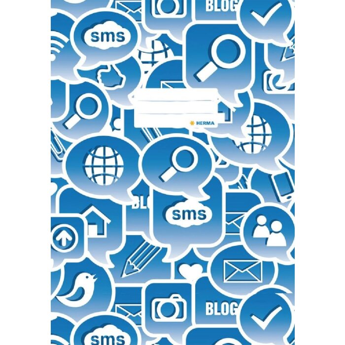 HERMA Heftschoner A4 Social Icons blau
