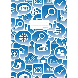 HERMA Heftschoner A4 Social Icons blau