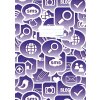 HERMA 19055 Heftschoner A4 Social Icons violett Polypropylen