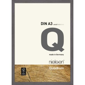 Nielsen Holz-Wechselrahmen Quadrum 30x42 cm grau