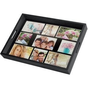 ZEP Fototablett KIARA dunkel 9 Bilder 45x35 cm mit...