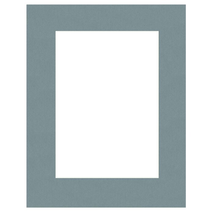 HNFD Passepartout nach Maß Blu Avio blau schrägschnitt säurefrei 50x80 cm