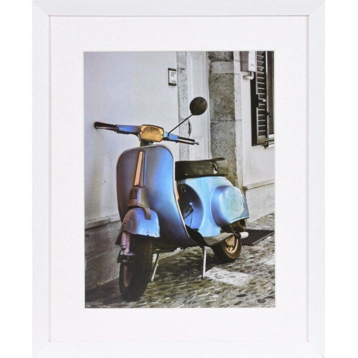 Henzo Holzrahmen Umbria weiß 24x30 cm mit Passepartout 18x24 cm