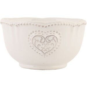 Clayre & Eef Schale HRTPUN Keramik natur Ø12x7...