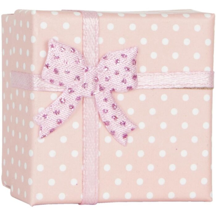 Clayre & Eef Geschenk-Box DOTS 6PA0398P rosa 4x4x3 cm