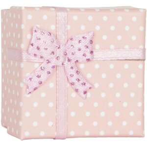 Clayre & Eef Geschenk-Box DOTS 6PA0398P rosa 4x4x3 cm