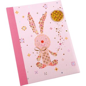 Goldbuch Babytagebuch Bunny rosa 21x28 cm Hase Leinen...