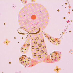Goldbuch Babytagebuch Bunny rosa 21x28 cm Hase Leinen Einband 44 Seiten