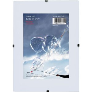 HNFD Cliprahmen 10,5x15 cm bis 70x100 cm Normal Antireflex Acrylglas Rahmenlos